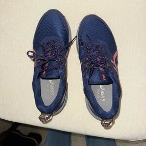 ASICS Navy and Coral Athletic Sneakers